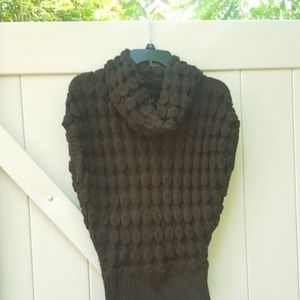 Brown Cowl Neck Sweater